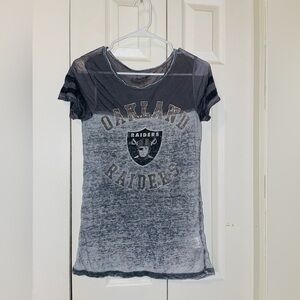 Women’s Sheer Oakland Raiders Short Sleeve